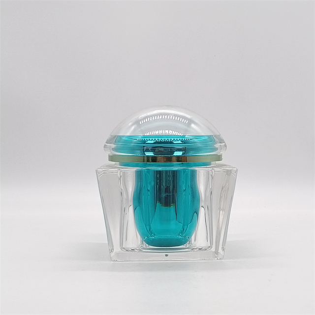 Pot carré en acrylique de luxe de 200g, haute qualité, 200ml, avec capuchon rond, récipient cosmétique vide avec double paroi pour crème capillaire 